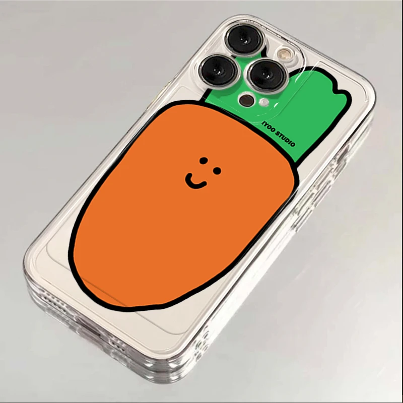微笑胡萝卜iphone15苹果手机壳14promax软胶13pro透明12/11日韩