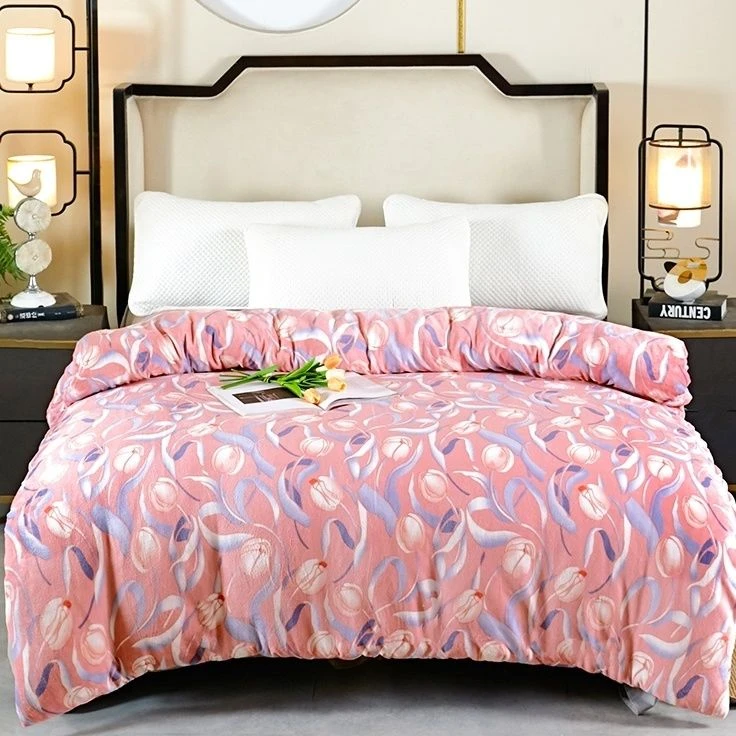 【黄氏家居】加厚加绒牛奶绒被罩AA面双面绒被罩单人学生毛绒单件