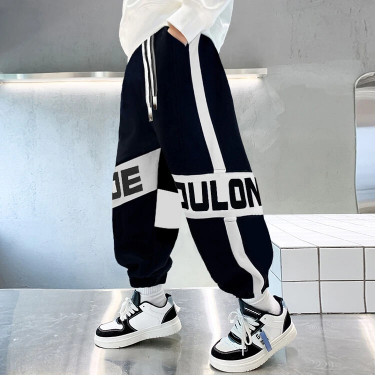 裤子秋装2025新款时髦儿童运动裤痞帅潮酷中大童休闲长裤卫裤炸街