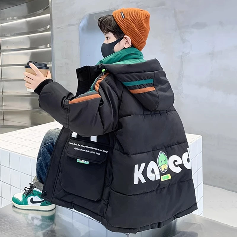 儿童装男童冬装棉衣2024新款男孩保暖棉服冬季棉袄加厚中大童外套