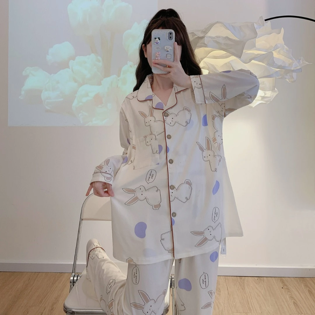 【买一宋一】云慕丝月子服弹力棉产后春秋哺乳孕妇月子喂奶家居服
