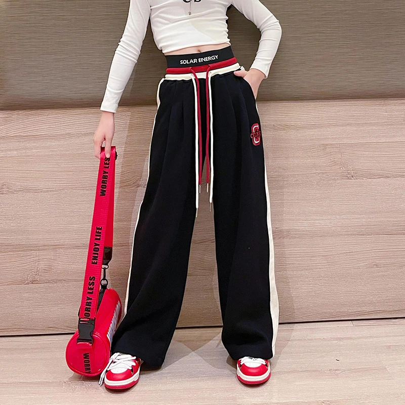 女童裤子春秋款2023新款洋气长裤女大童秋装卫裤儿童早秋季运动裤