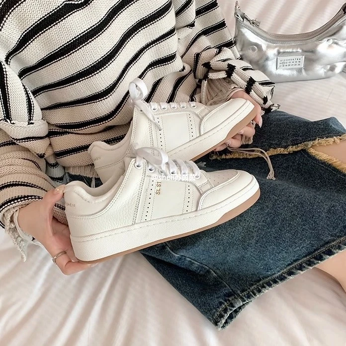 【苏茵茵同款】偏执者~两年不变形真皮厚底内增高休闲板鞋女小白鞋