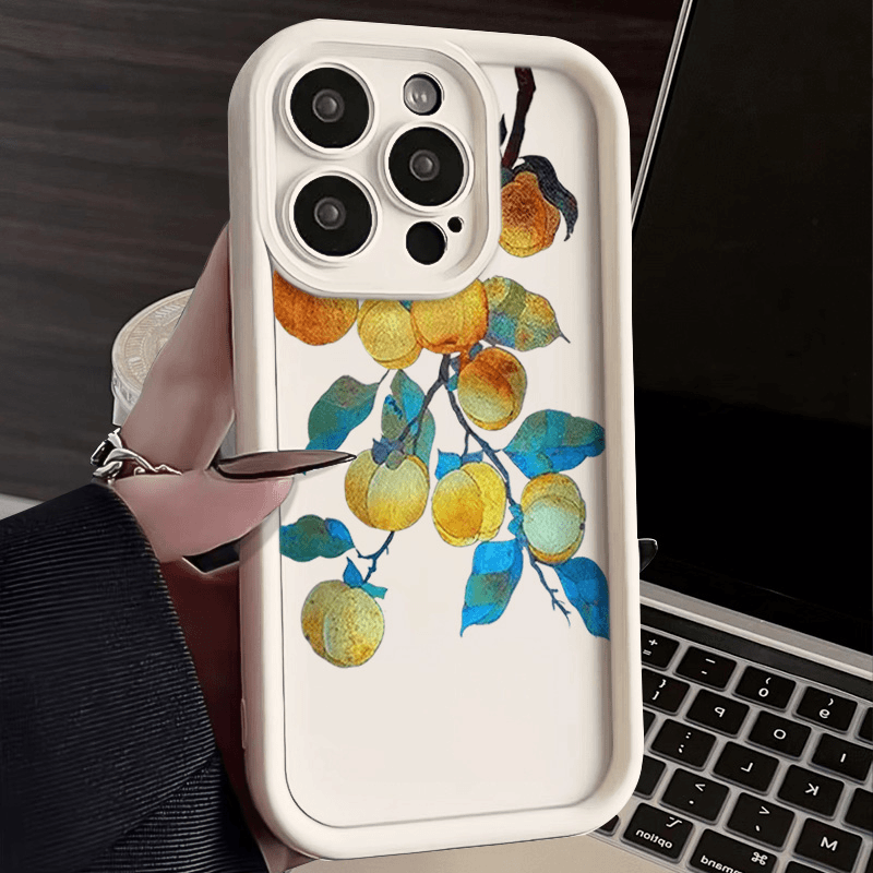 国风柿柿如意苹果15promax手机壳iPhone14网红13PRO全包12防摔11