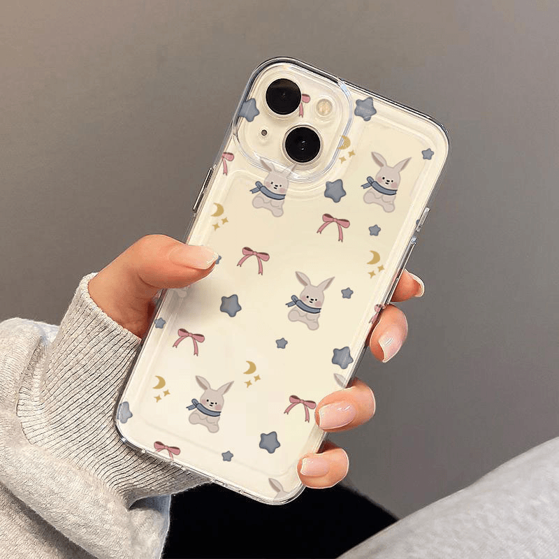蝴蝶结兔子iphone15苹果手机壳14promax硅胶13pro透明软12可爱11