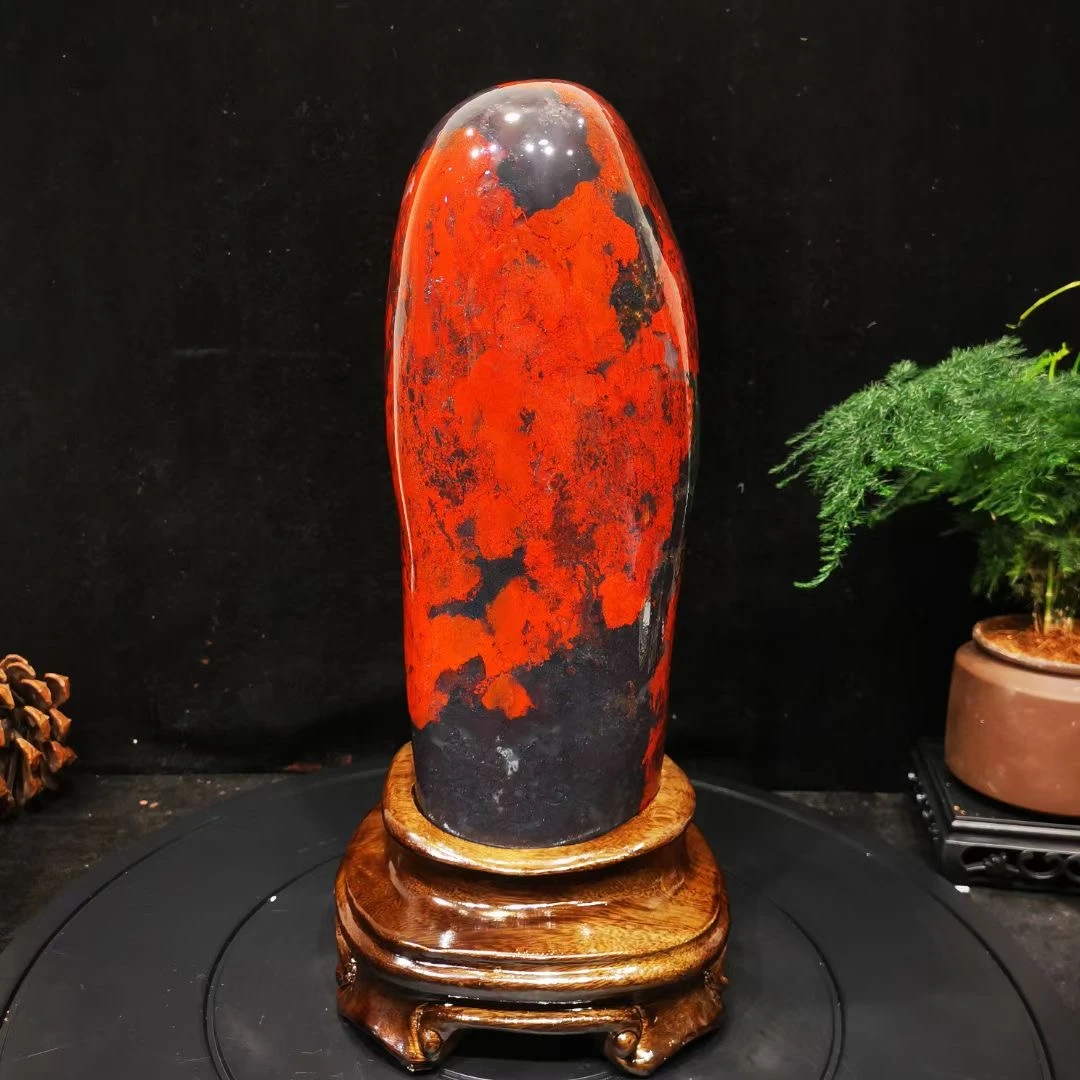 桂林鸡血玉原石玉石观赏石奇石家居摆件10-8-32cm，9.9斤