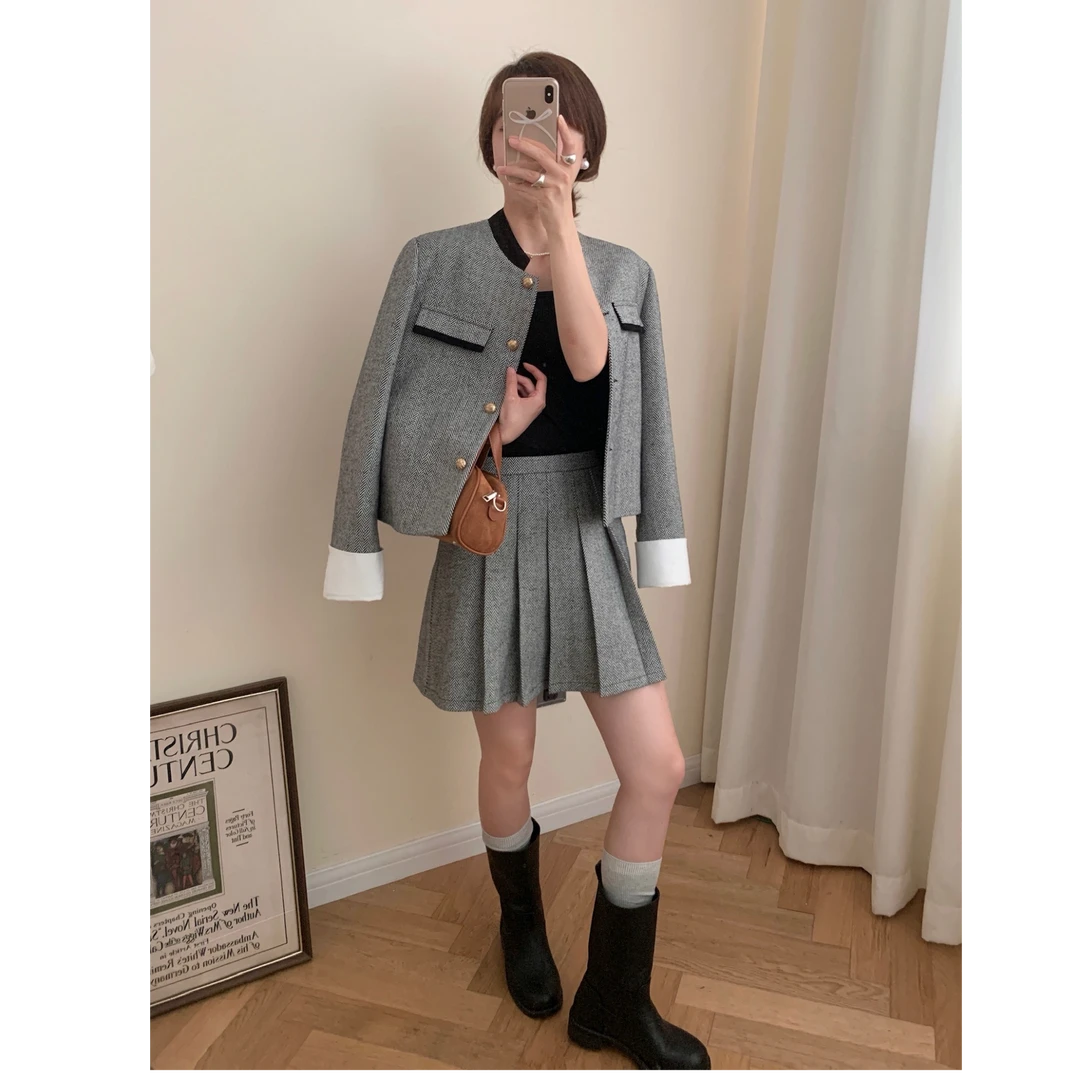 Sexy baby 法式名媛小香风套装 早秋时尚穿搭洋气减龄两件套AWW