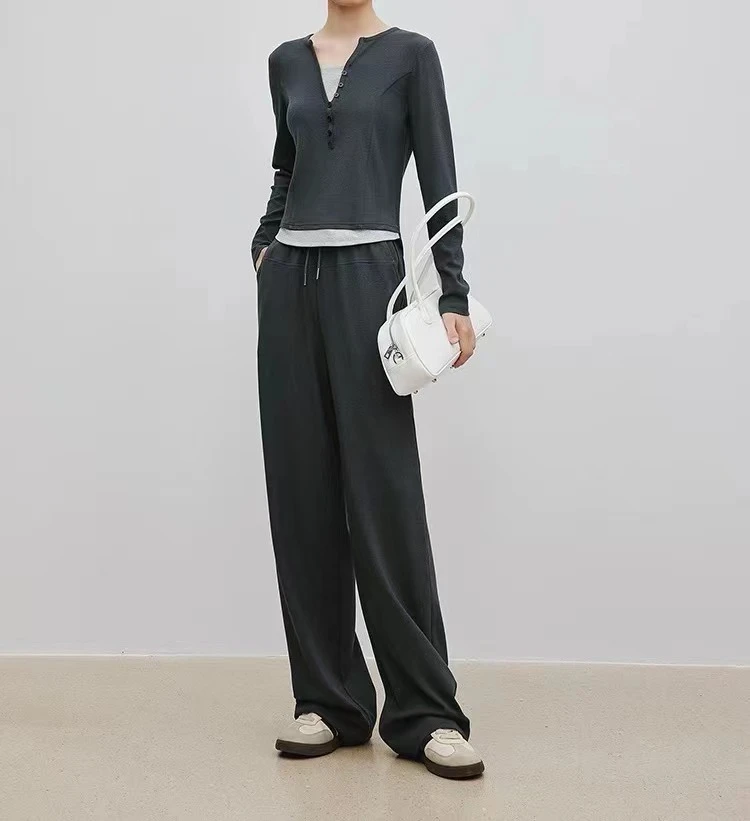 Pada.嘻【 梧桐诗没有结尾 】时尚假两件撞色显瘦两件套AW 45122