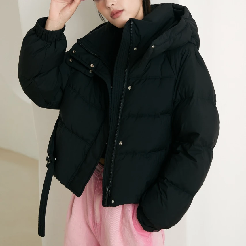 Pada.嘻&GM【邂逅冰川】90白鸭绒 短款连帽羽绒服6630 Hi Fortune