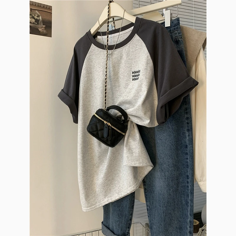 胖mm特大码300斤插肩纯棉短袖t恤女装夏季2025新款设计感小众上衣