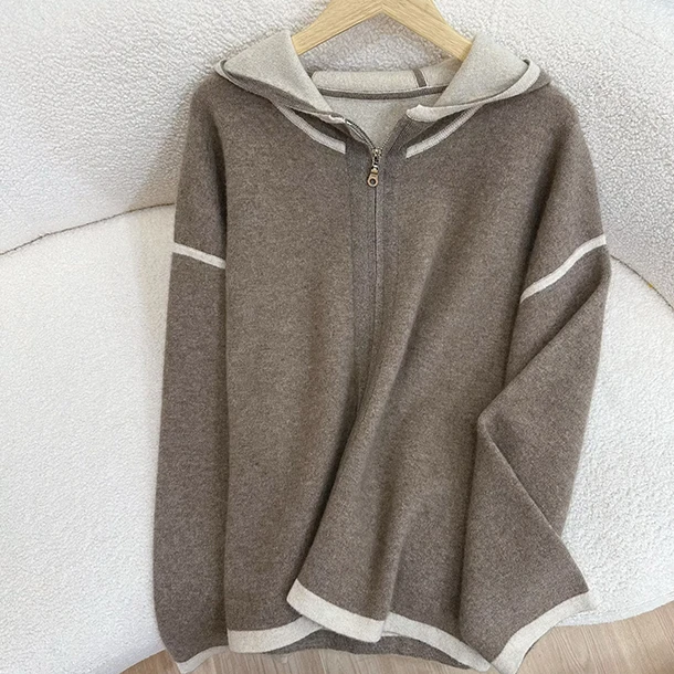 S·Y·C【空气层升级版】重磅加厚宽松大版山羊绒加厚开衫外套R240115