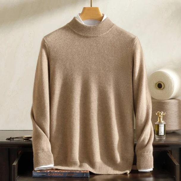 S·Y·C【经典半高领】100纯山羊 绒男士加厚秋冬季套头针织衫AK-012