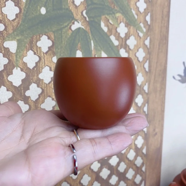 朱泥茶杯品茗杯茶盏单主人杯子功夫茶具茶碗大号口杯茶杯个人专用