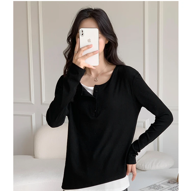 蕉下森林红人上新日常新中式设计感假两件打底衫省心穿搭长袖