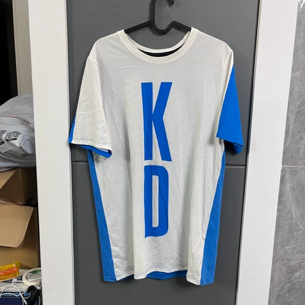 90新 NIKE/耐克 M码 kd杜兰特 短袖 蓝白 橙色还行