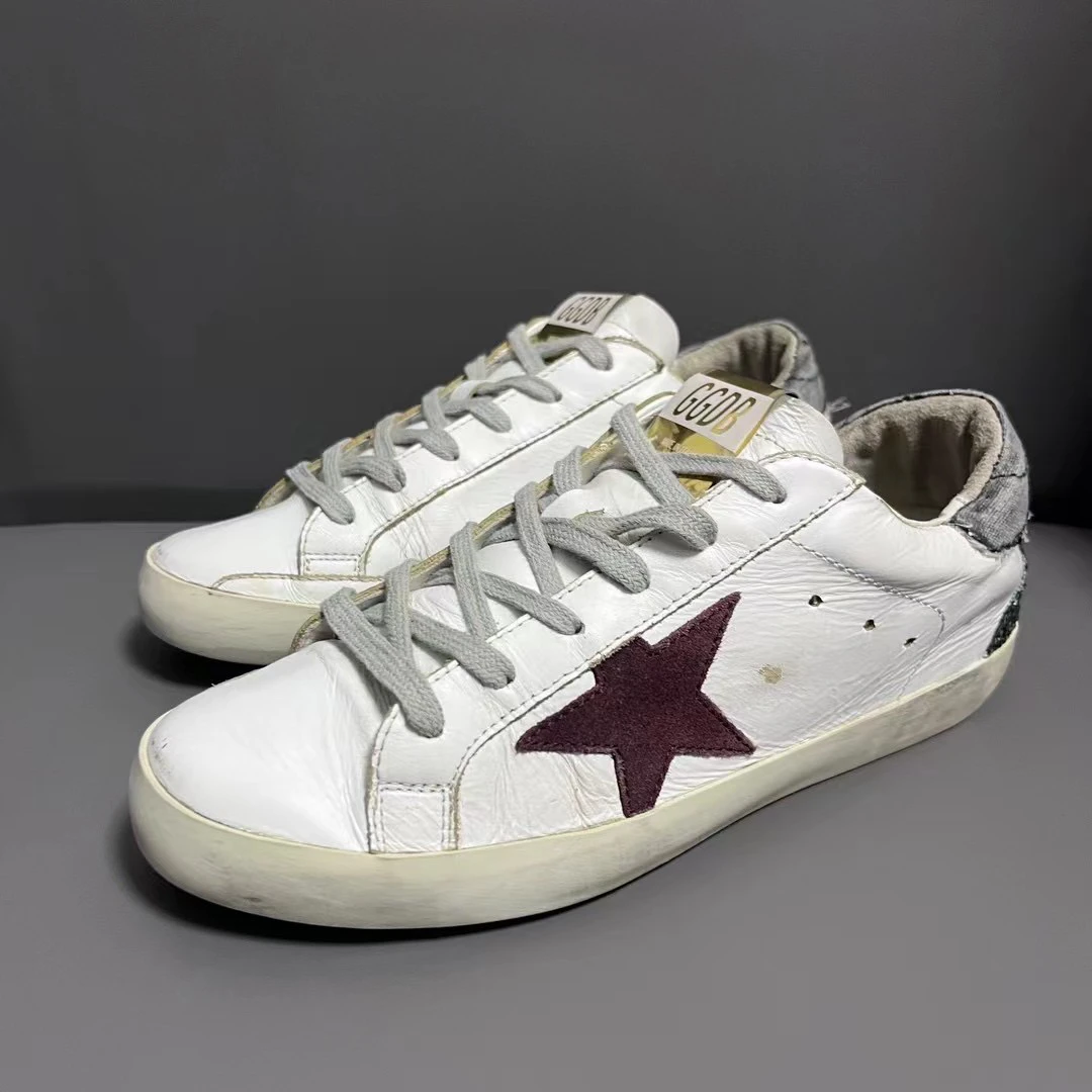 90新 GOLDENHOUR 38码 GOLDEN 脏脏鞋 做旧款 闪尾 无盒9新 奢鞋