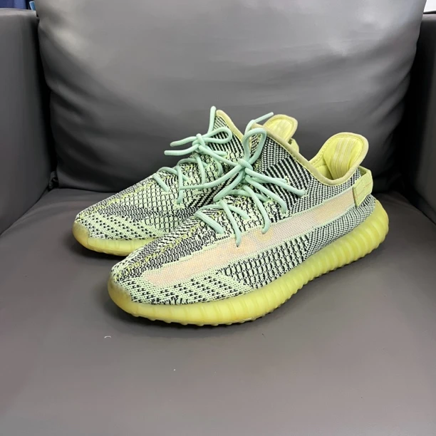 95新 adidas/阿迪达斯 45码椰子350黑绿无盒橙色很新球鞋