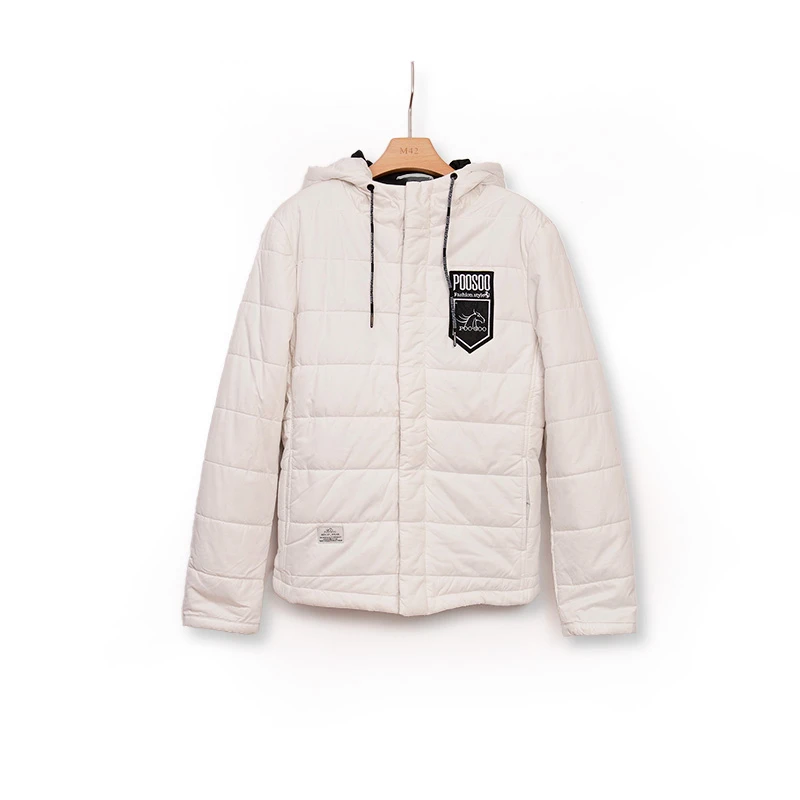 P5VB7129#连帽拼色缝标厚款棉衣冬季男女同款休闲时尚外套棉服