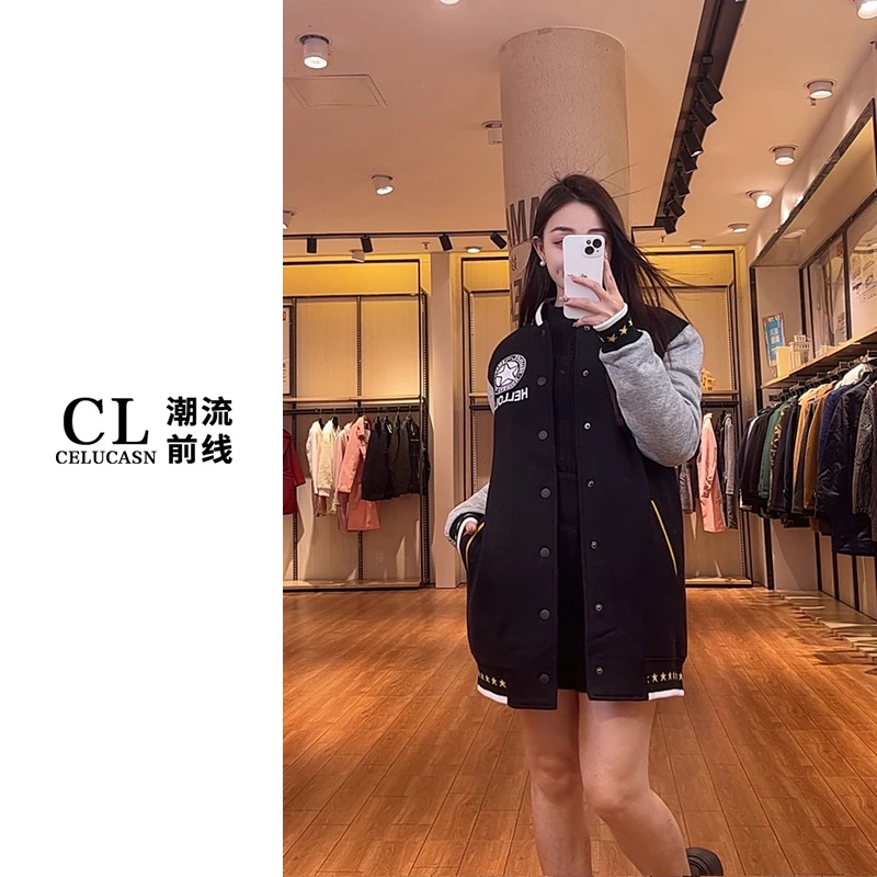 H5VBZ371#2休闲外套情侣女装棒球服开衫纽扣