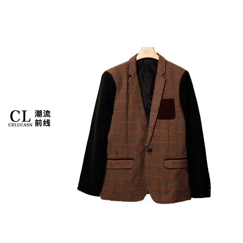 F4RBX0327#秋冬季男士阔版设计感黑色西装外套宽松西服上衣