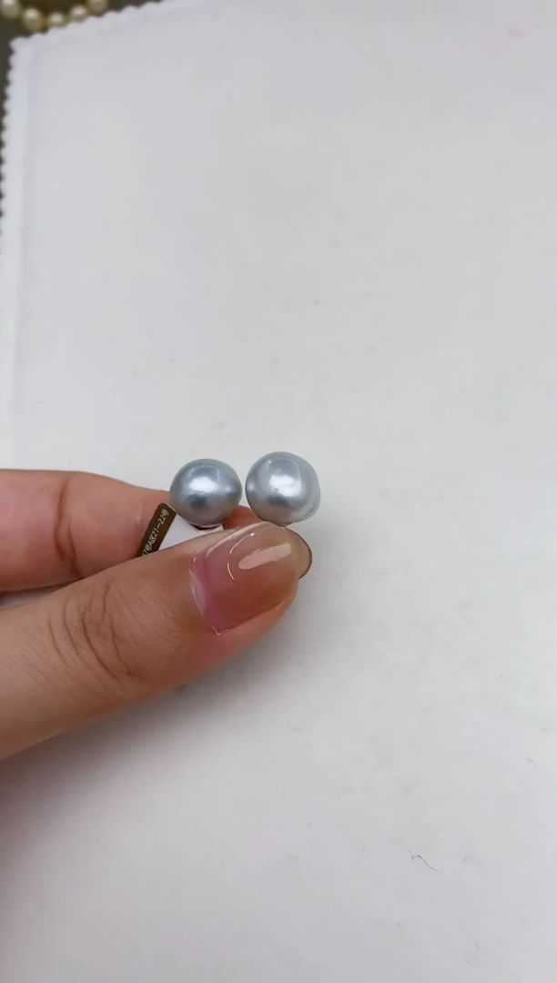 【闪购商品】海水珍珠耳饰18K金镶嵌104  11-12mm