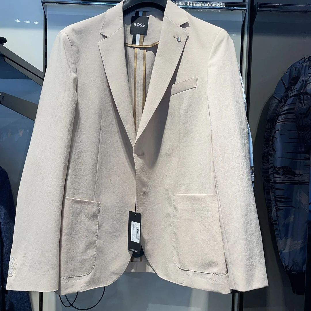 全新未使用 HugoBoss/雨果博斯 boss 新款杏色单西不退换