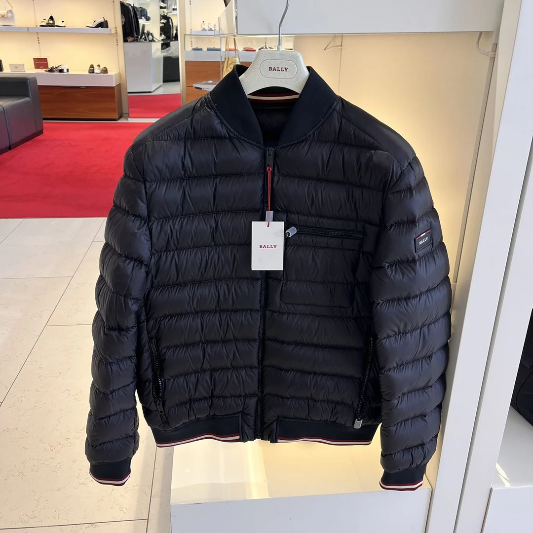 全新未使用 BALLY/巴利 bally 男士藏青色羽绒服