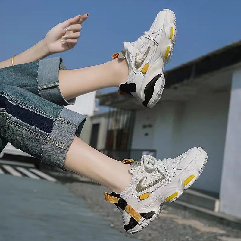 5119珍家女鞋女单鞋时尚潮鞋网红百搭休闲鞋真皮牛皮老爹鞋女单鞋