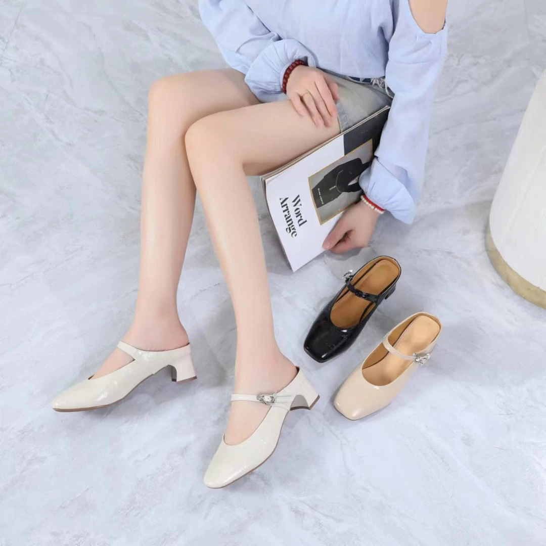 21502女鞋女拖鞋包头拖女鞋真皮牛皮舒适时尚百搭