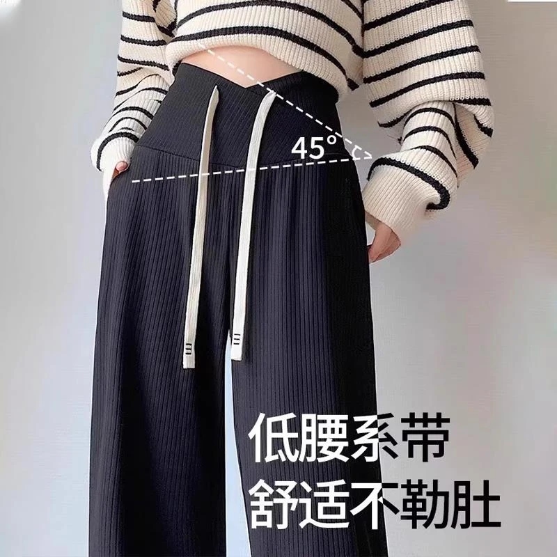 无托腹孕妇裤产后还可穿2024新款春季新款时尚阔腿裤休闲孕妇裤