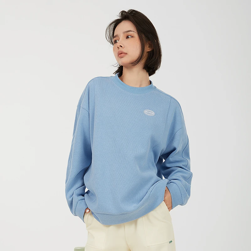 skyhand卫衣女春秋圆领套头百搭跑步上衣长袖宽松时尚运动卫衣