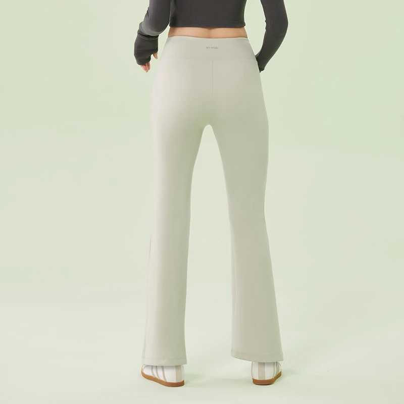 SKYHAND 运动裤女春秋瑜伽健身微喇直筒修身弹力健身空气休闲裤子