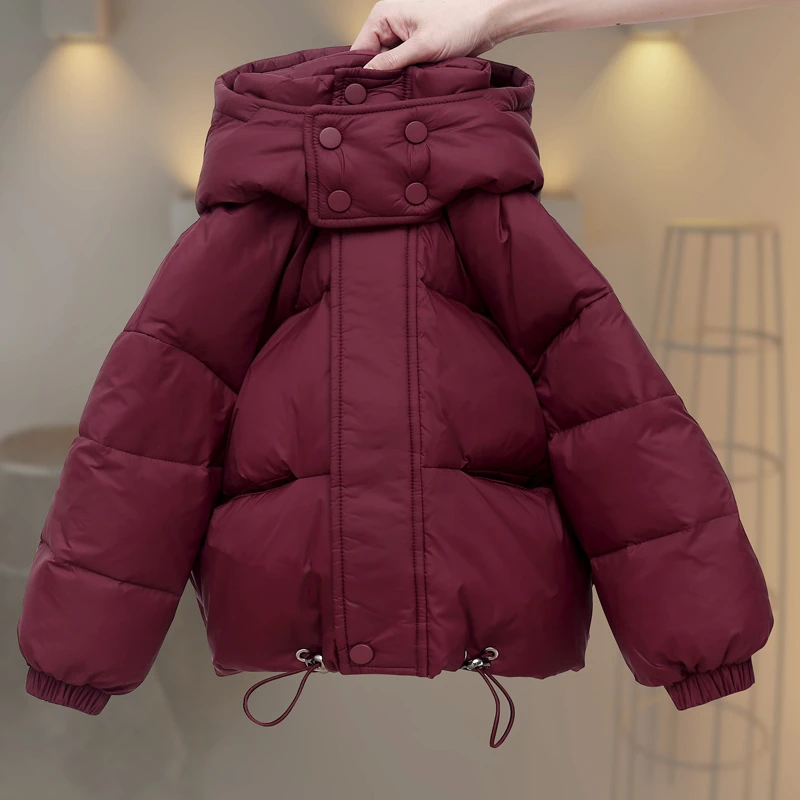 冬季2024新款儿童羽绒服男童女童短款加厚小童宝宝洋气连帽外套