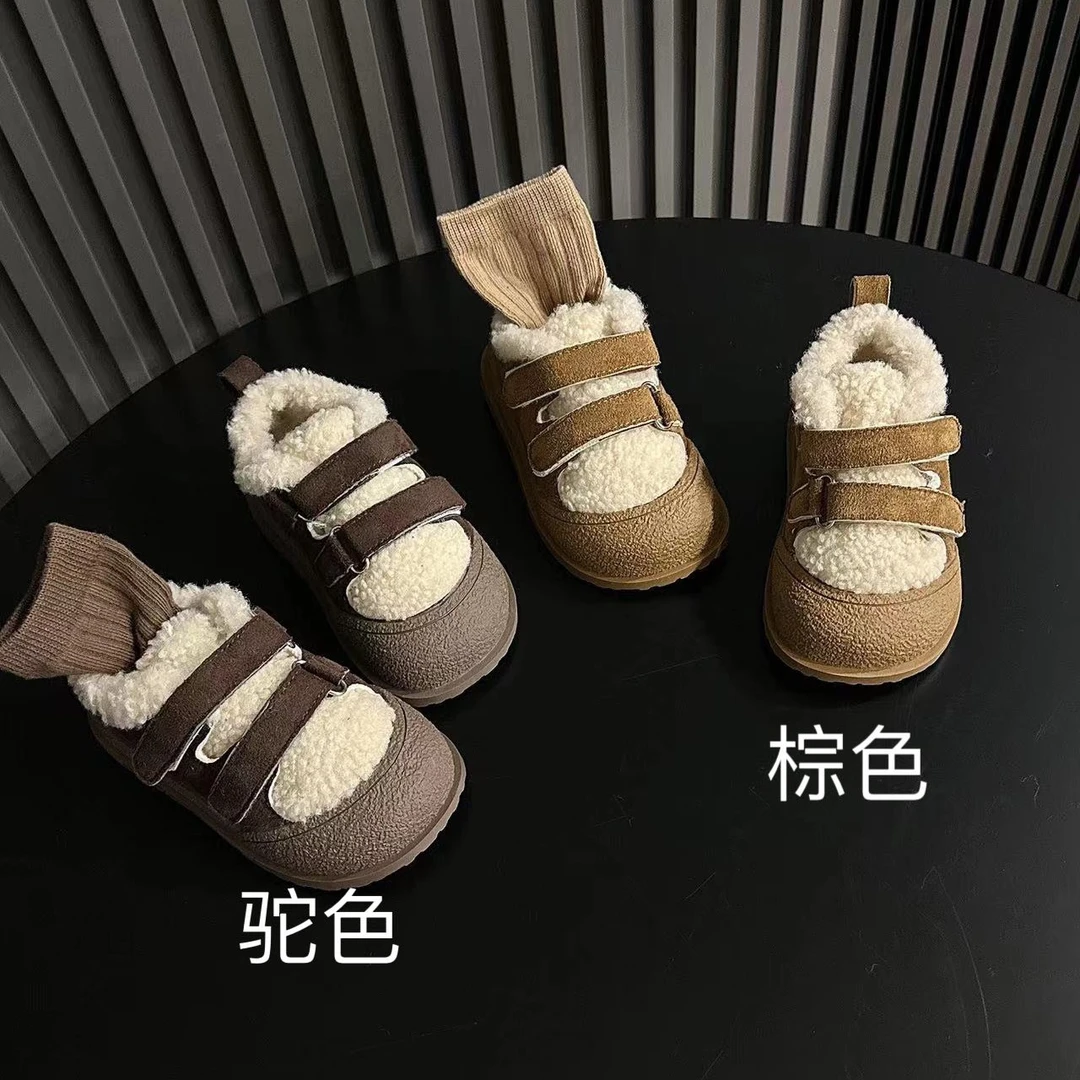 【冬款winter】儿童秋冬款丑萌头博肯毛毛鞋 16086