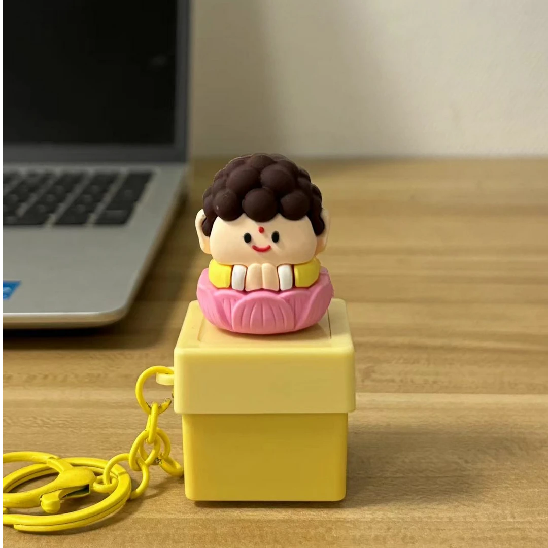 【超赞原创】敲电子木鱼 念赛博真经 好运莲莲按压 佛主发声 钥匙扣