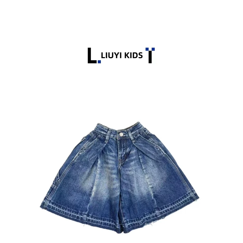「LIUYI」夏季女童洋气百搭阔腿牛仔裙裤  1969