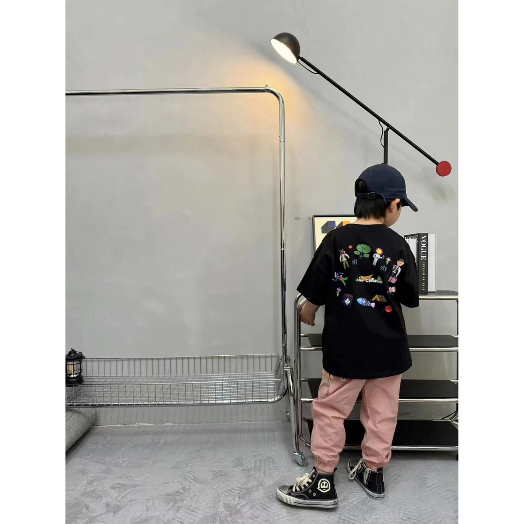 「LIUYI」儿童亲子两色露营短袖T恤  1963