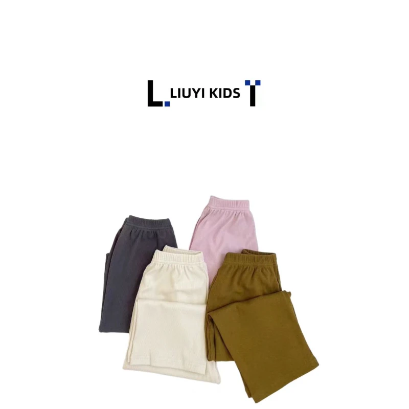 「LIUYI」儿童夏季纯色简约亲子天丝时尚百搭直筒防蚊裤  1972
