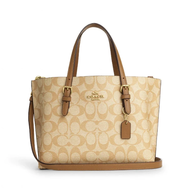 COACH/蔻驰 女士新款拼色Mollie25托特单肩包c82001美国直邮