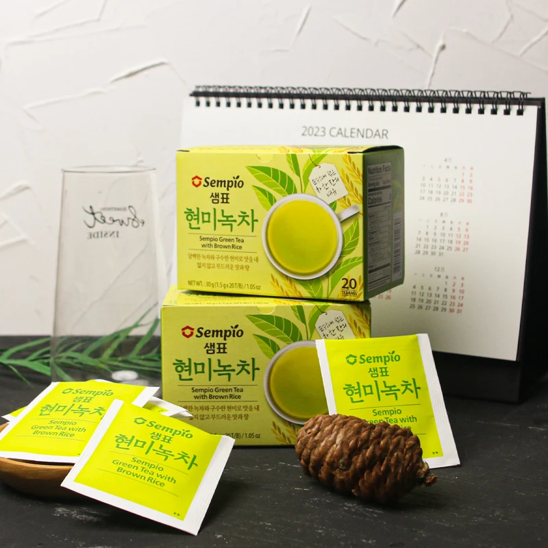 韩国进口膳府袋泡玄米绿茶30g香椿糙米清淡解腻绿茶办公养生茶饮