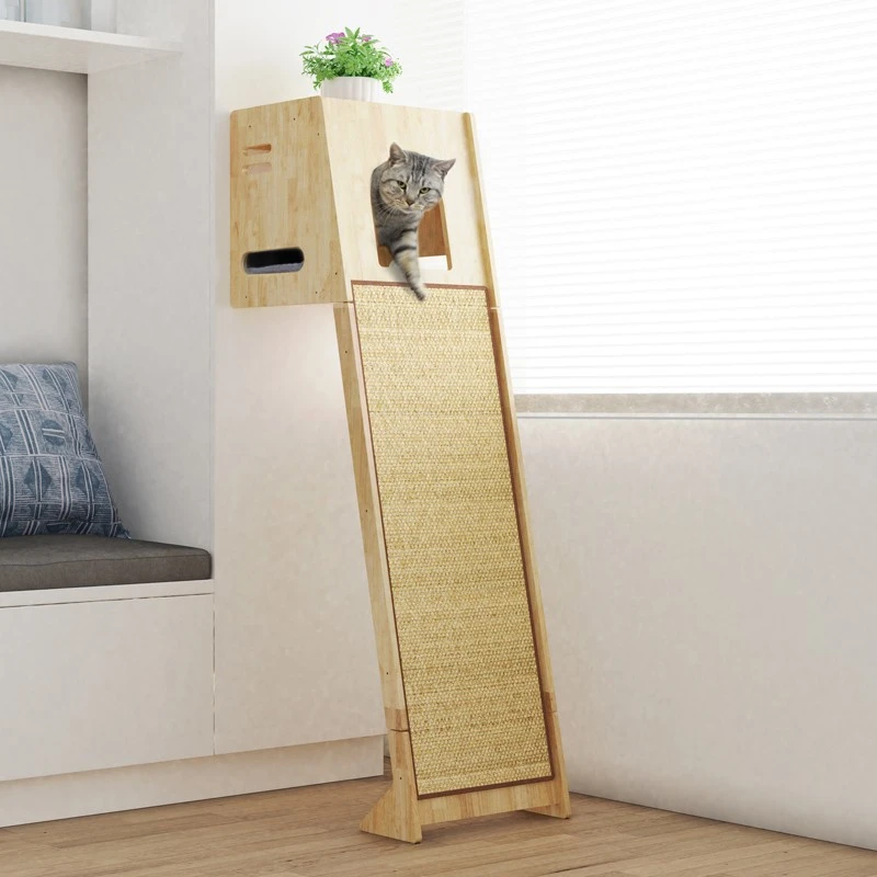 猫尚舒实木猫爬架猫抓板猫窝一体墙壁式特大型剑麻耐抓耐磨不掉屑