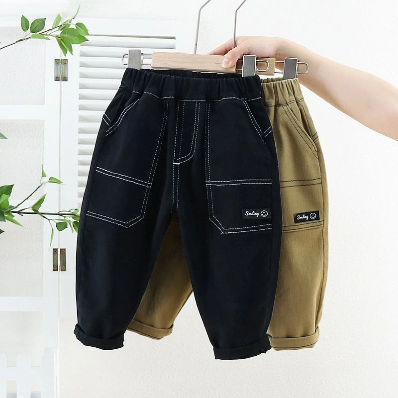 男童长裤春秋款秋装儿童裤子男宝宝宽松休闲裤秋装小童韩系工装裤