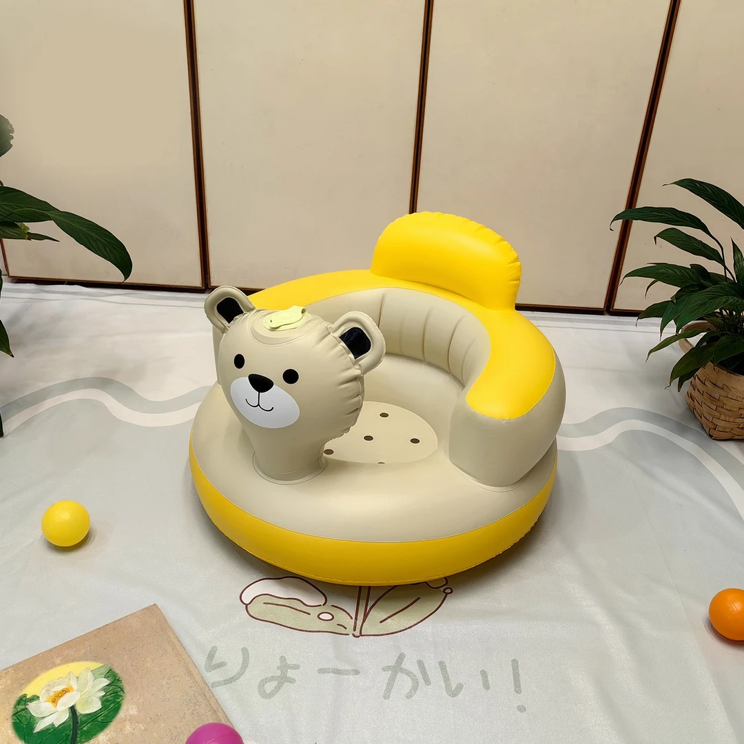 婴儿学坐椅宝宝PVC充气小沙发儿童小孩吃饭餐椅洗澡游泳充气玩具