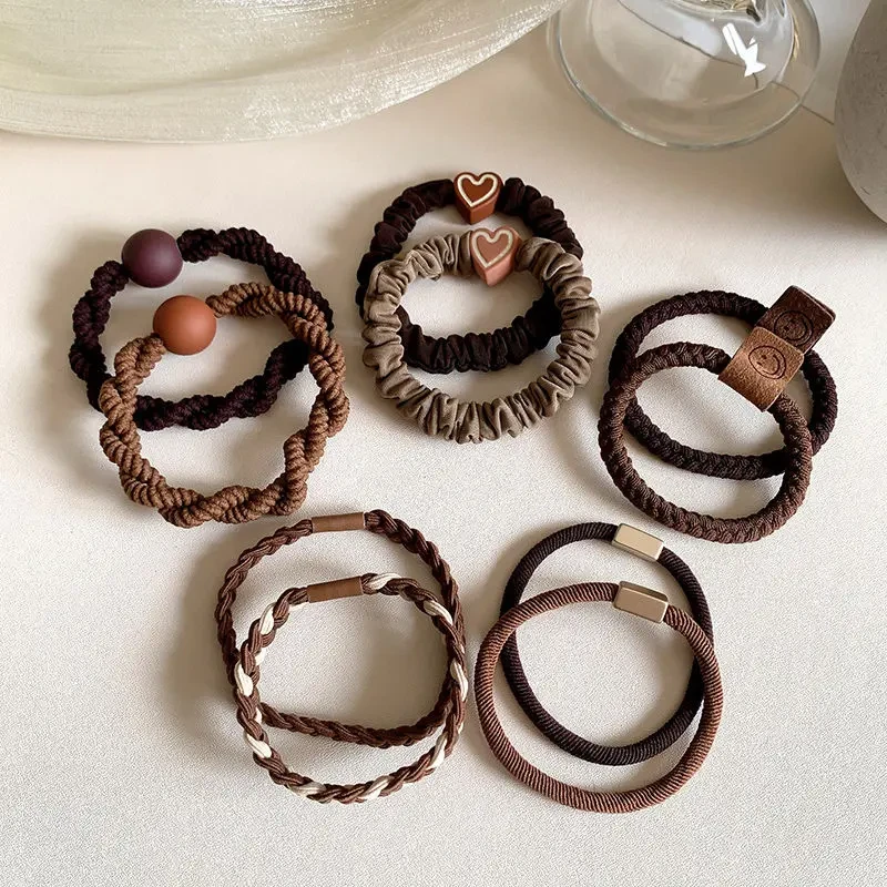 时尚发饰高弹力耐用橡皮筋女扎头简约不伤发气质少女发绳成人