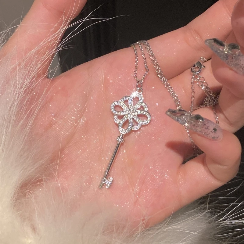 铜合金项链 【彭裳裳】小众设计感钥匙项链时尚百搭精致网红锁骨链