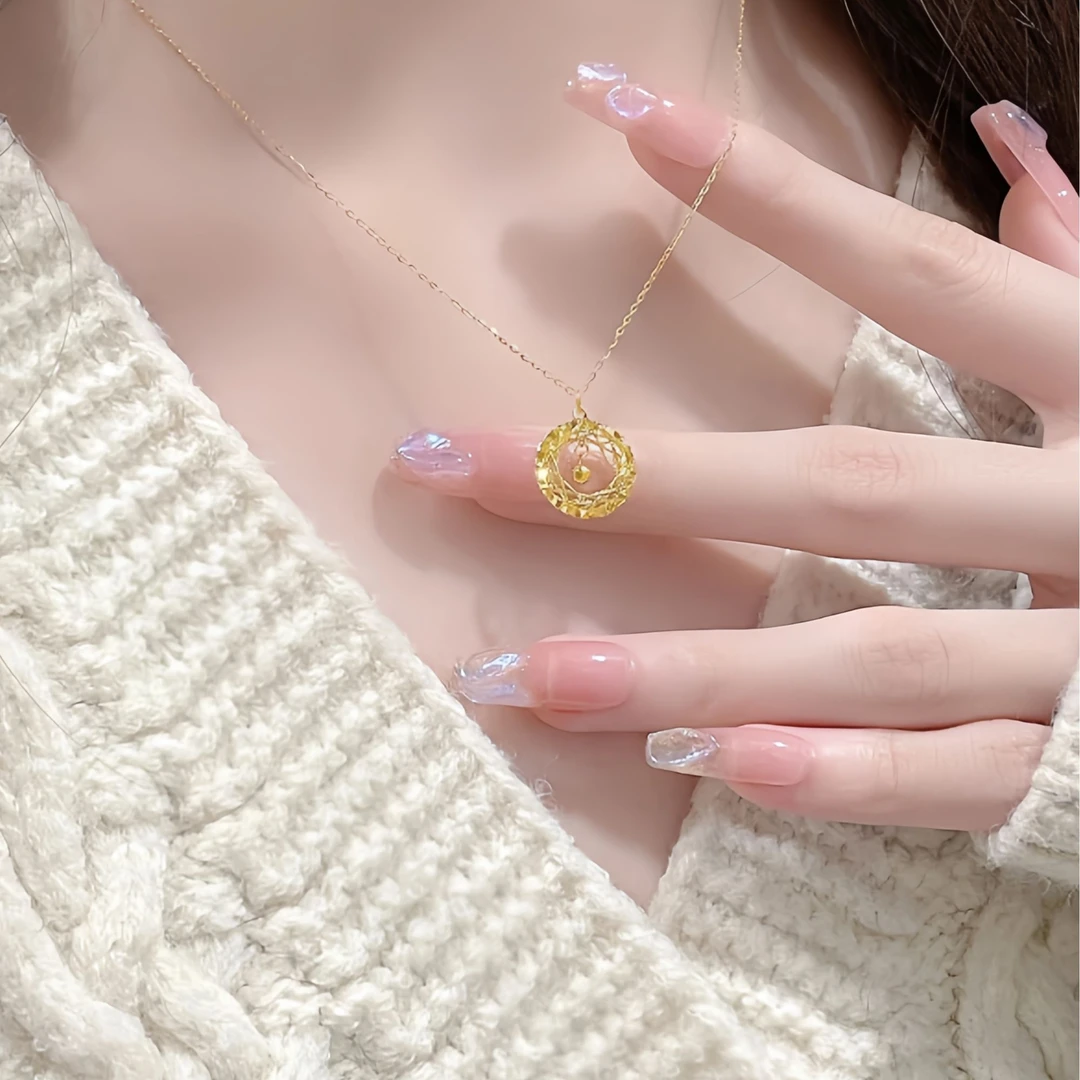 铜合金项链 莫比乌斯环织梦网项链时尚轻奢气质锁骨链送女友礼物