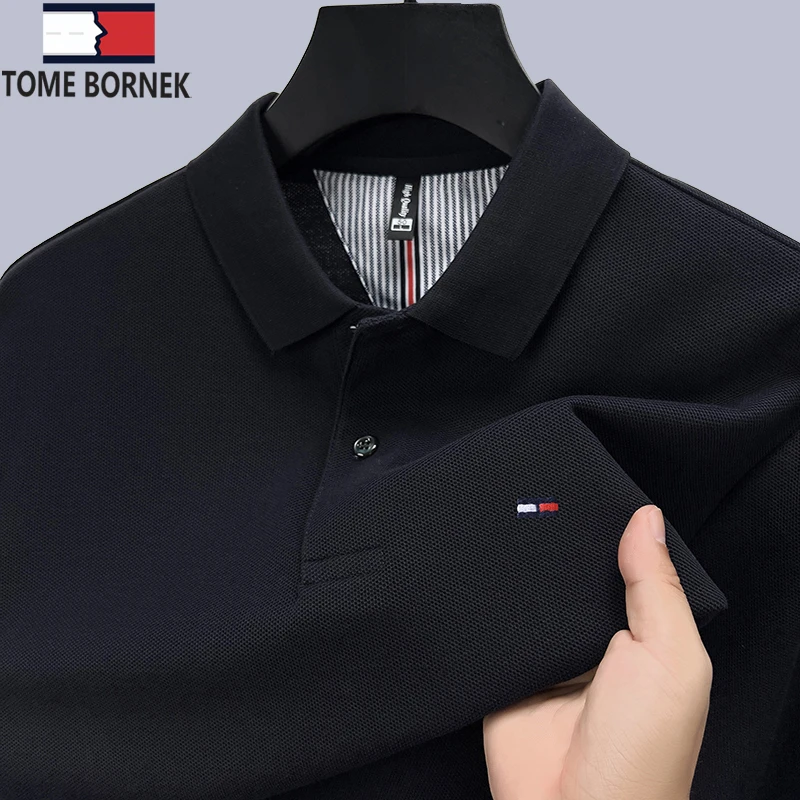 品牌男士休闲长袖t恤秋季新款中老年宽松翻领透气打底衫棉质卫衣