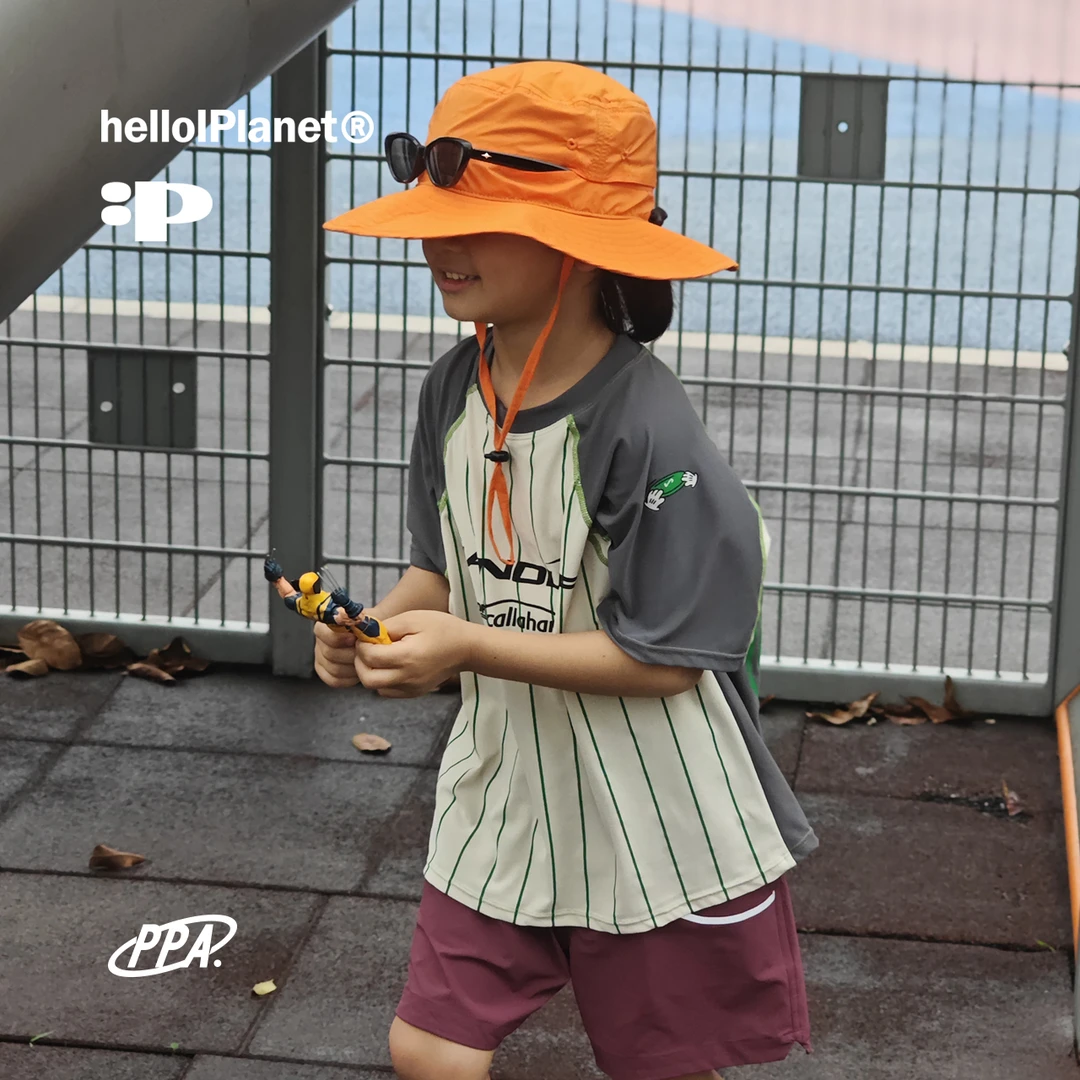 ppapa 飞盘服薄款速干排汗快干透气吸汗短款儿童上衣T恤 913649