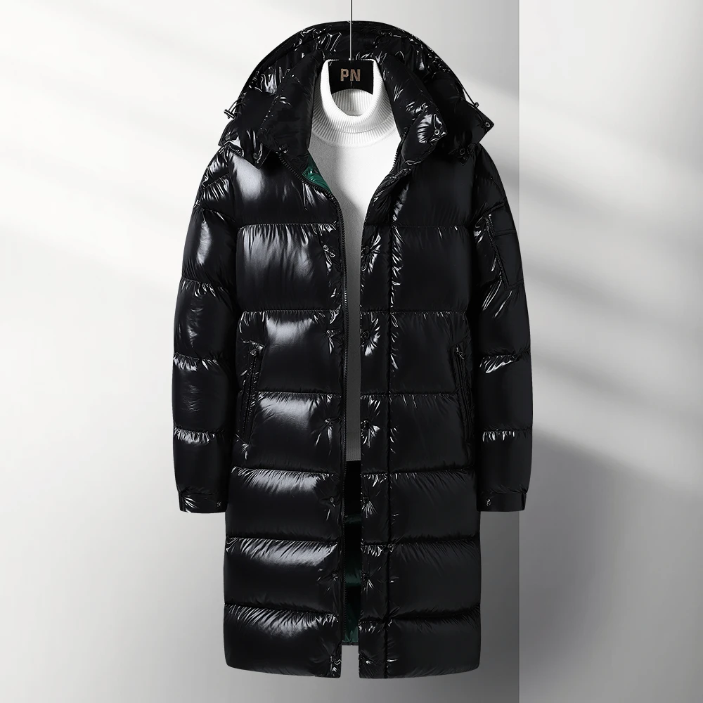 蒙口搭档正品羽绒服男款冬季中长款保暖加厚情侣羽绒服过膝宽松