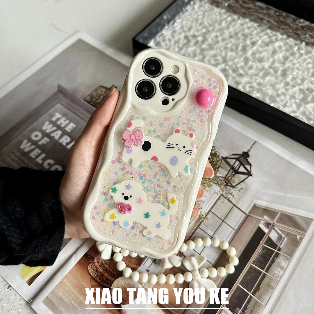 ins网红卡通可爱猫咪全包手机壳适用苹果华为小米OPPOvivo iPhone